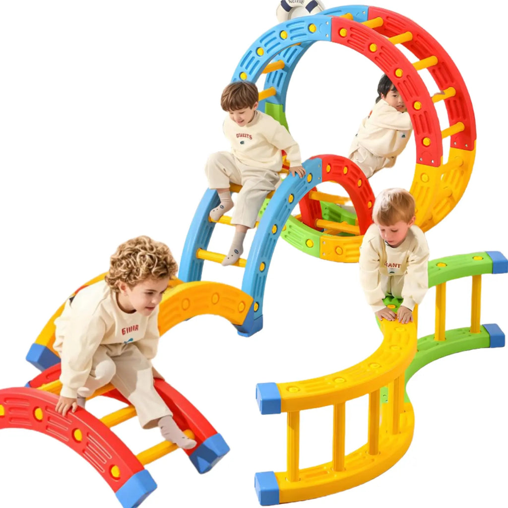 6-In-1 Foldable Climbing Toys,Montessori Climbing Set,Climber Indoor Jungle Gyms for Toddiers Montessori Toys,Pikler Triangle Set