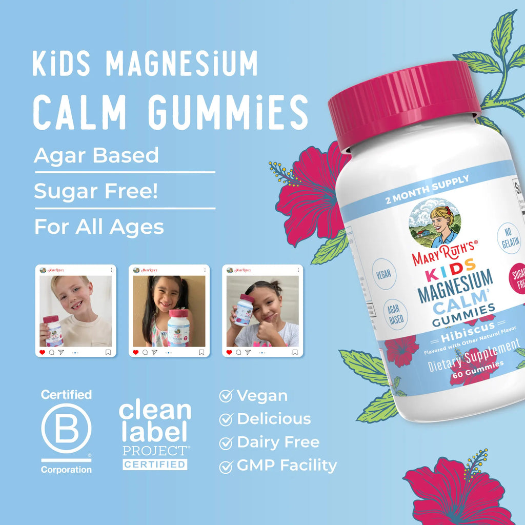 Maryruth'S Kids Organic Daily Health & Calm Bundle - Organic Kids Multivitamin Gummies & Kids Magnesium Gummies