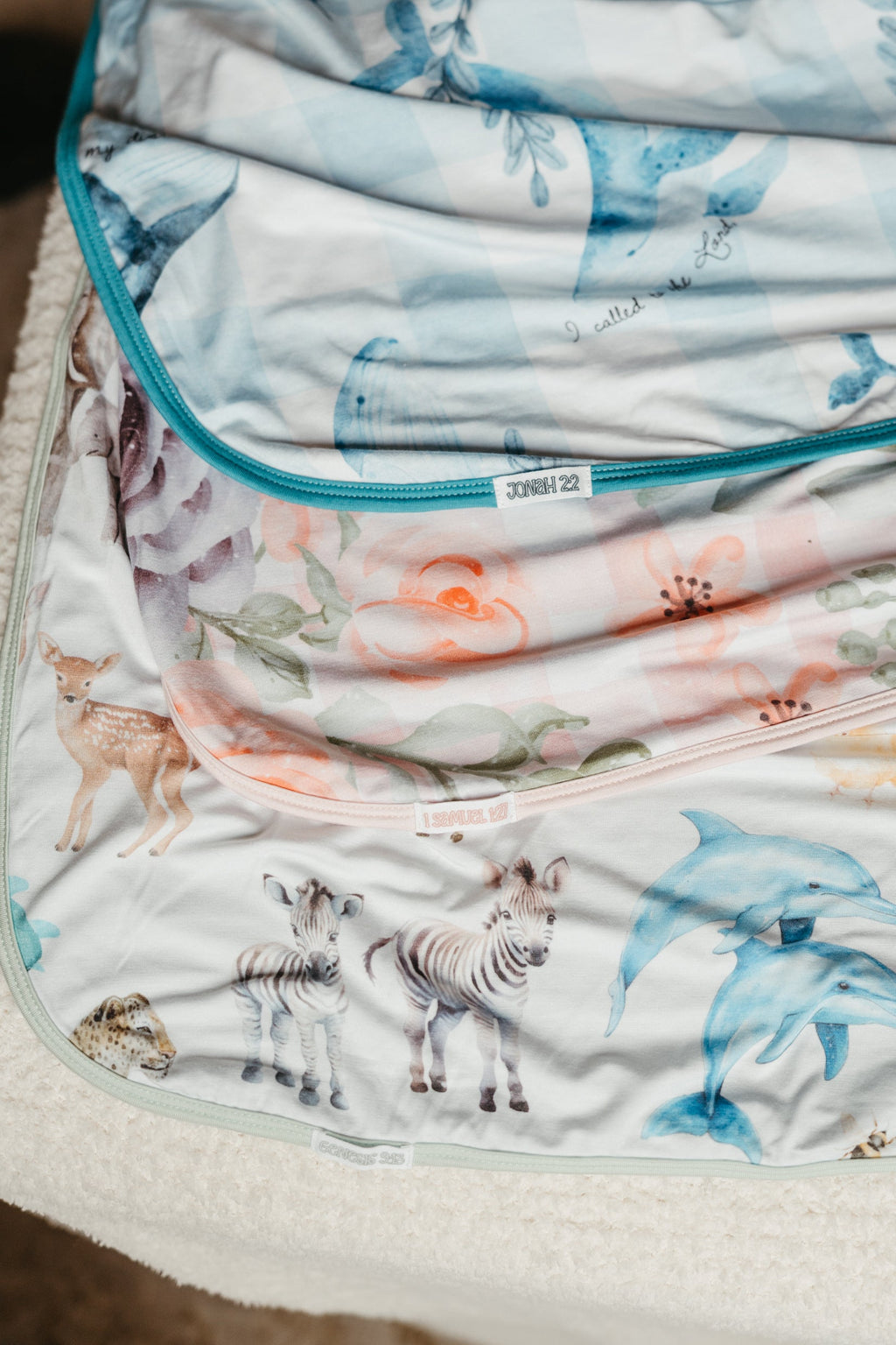 For This Child I Have Prayed Bamboo Swaddle Blanket