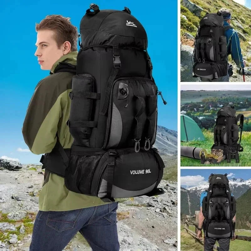 90L Waterproof Hiking Backpack Large Camping & Trekking Rucksack