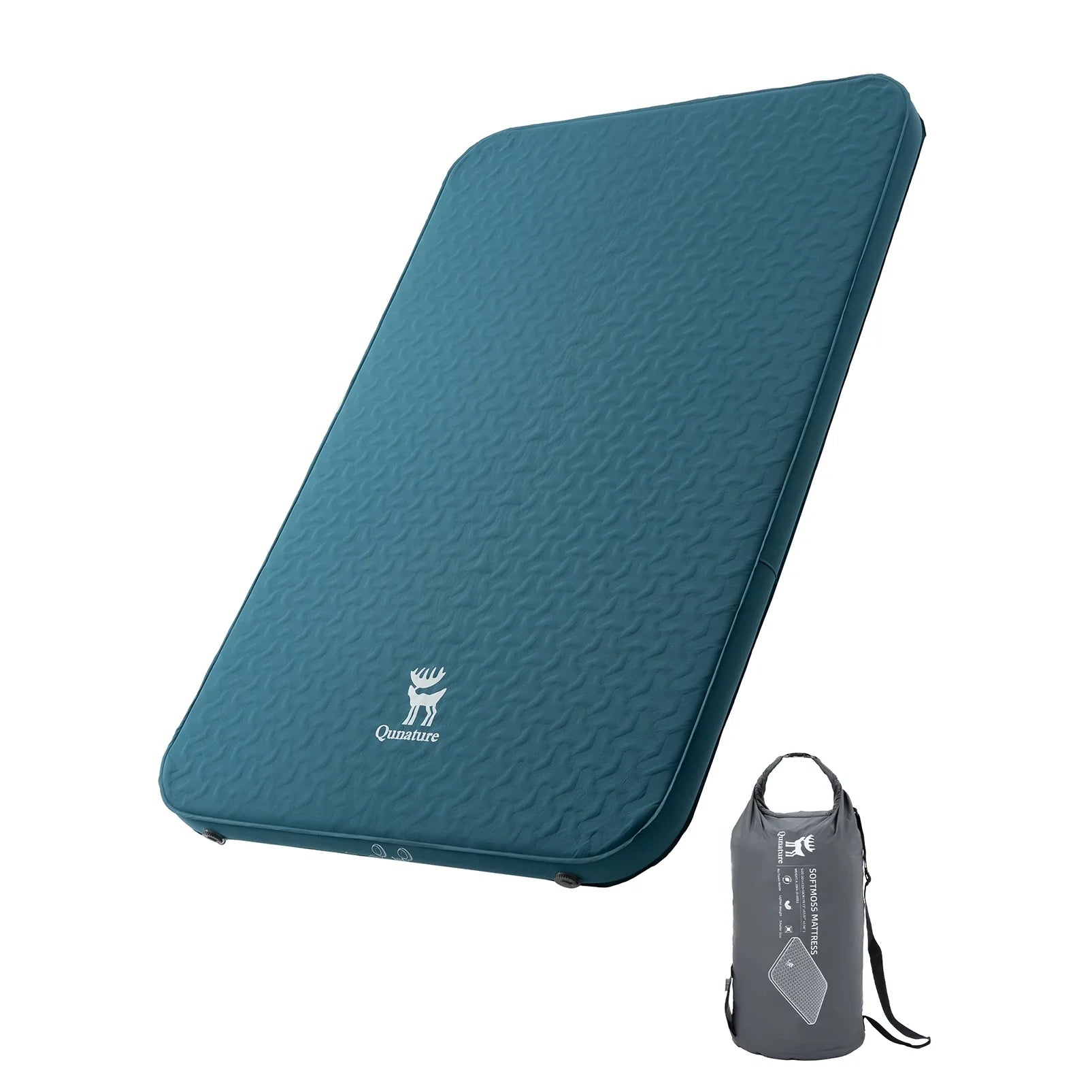 4" Thick Portable Inflating Sleeping Pad with Foam for Camping