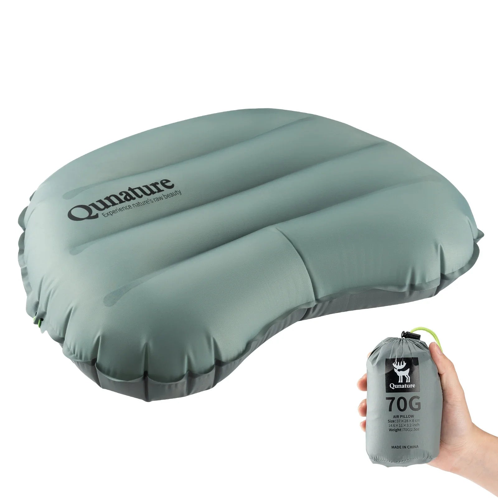 Ultralight Inflatable Camping Pillow for Neck Lumbar Support & Hiking Sleeping