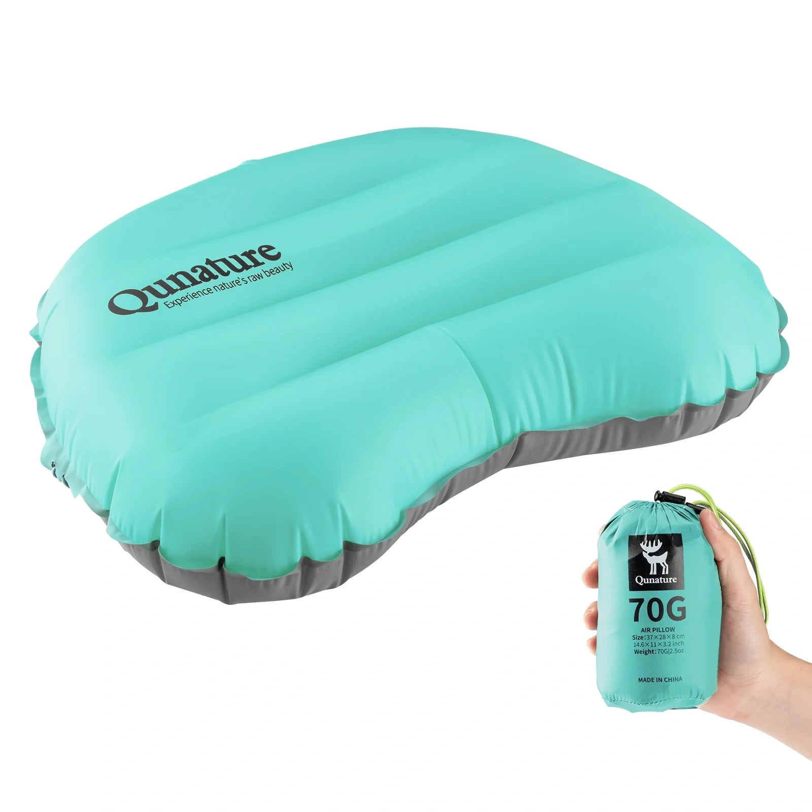 Ultralight Inflatable Camping Pillow for Neck Lumbar Support & Hiking Sleeping