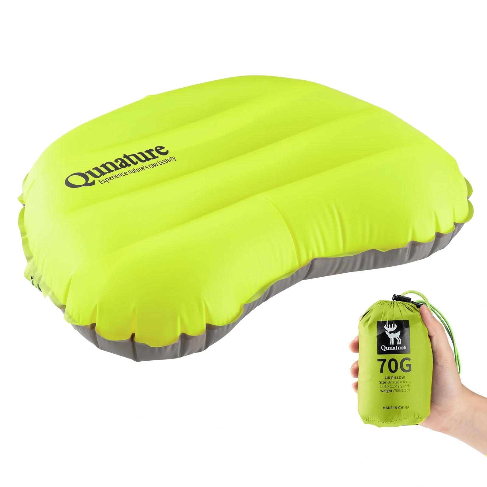 Ultralight Inflatable Camping Pillow for Neck Lumbar Support & Hiking Sleeping